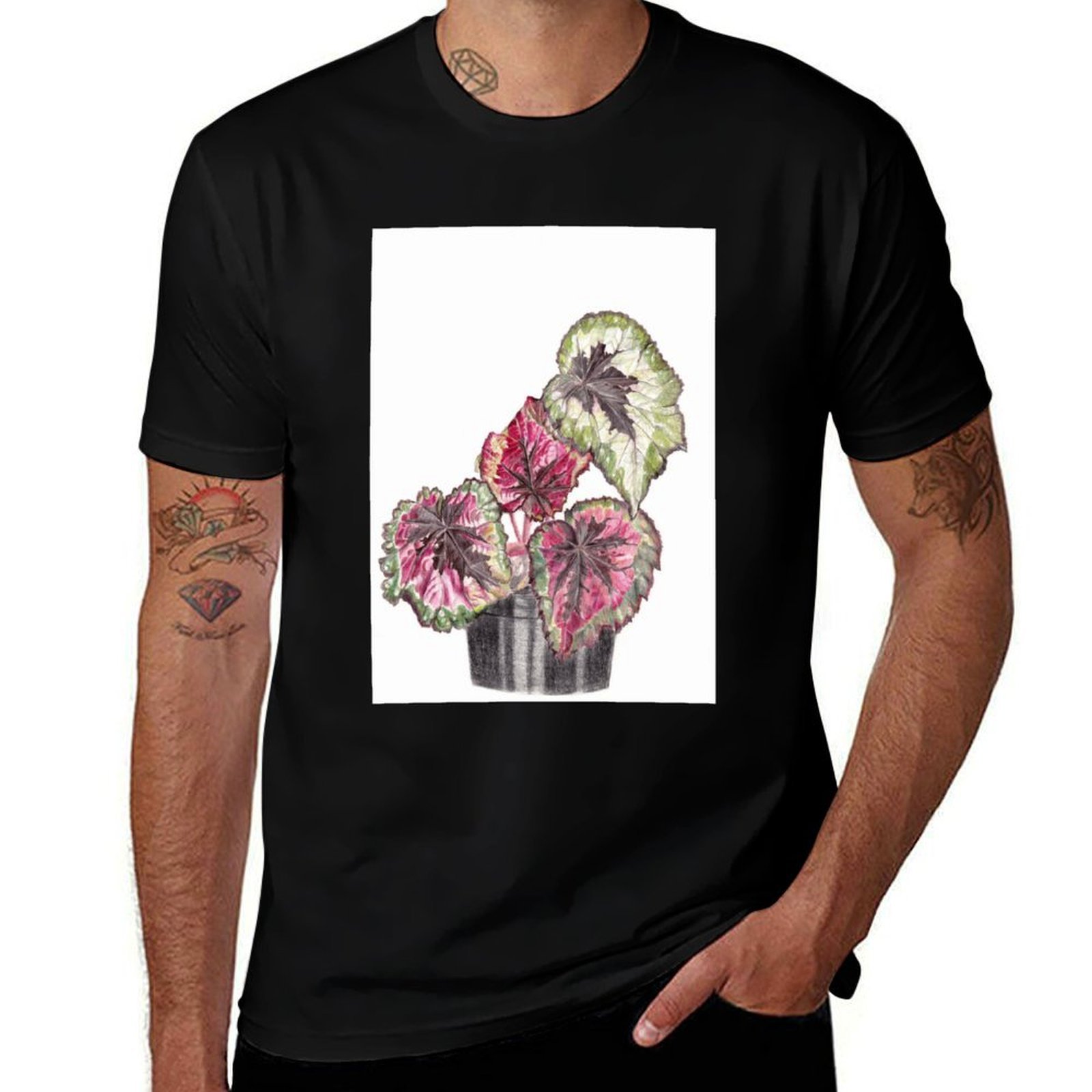 Begonia Rex - T-shirt Begonia Rex, maglietta comoda ed